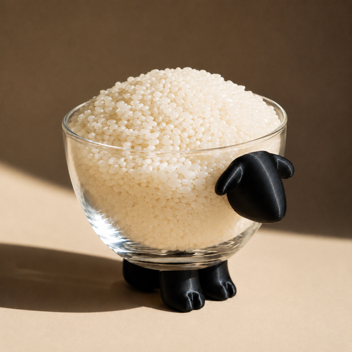 Sheep Shape Decorative Glass Bowl