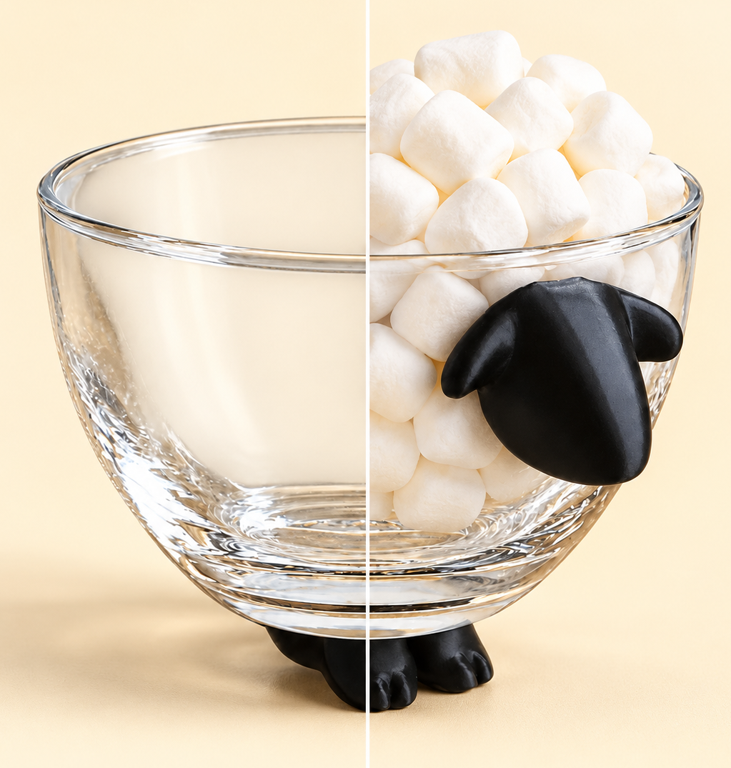 Sheep Shape Decorative Glass Bowl