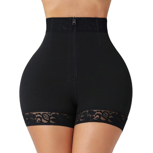 Short gainant taille haute – Noir